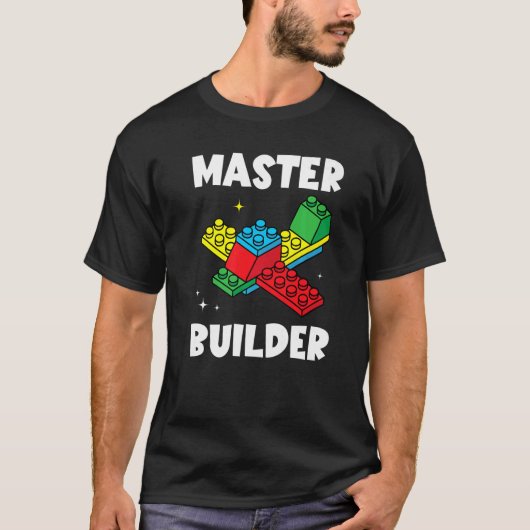 Master Builder Kinder bouwstenen Brick Speelgoed M T-shirt (Voorkant)