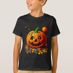 Master Builder Pumpkin Bricks Blokkeert Halloween T-shirt