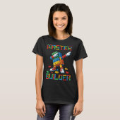 Master Builder T-shirt Dabbing Blokken Bakstenen B (Voorkant volledig)
