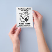 Master Butcher Cartoon Design Flyer (Hand)