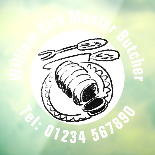 Master Butcher Raamsticker (Vel 3)
