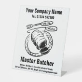 Master Butcher's Shop vrijstaand Reclamebord Met Voetstuk (Voorkant)