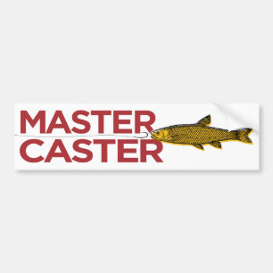 Master Caster Catching Fish Gevist Bumpersticker