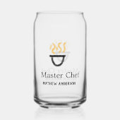 Master chef add name black pan yellow fire fume co (Verso)