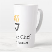 Master chef add name black pan yellow fire fume co latte mok (Rechterhoek)