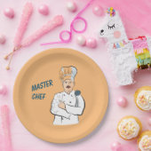 Master Chef, en Cook Foto Papieren Bordje (Feest)