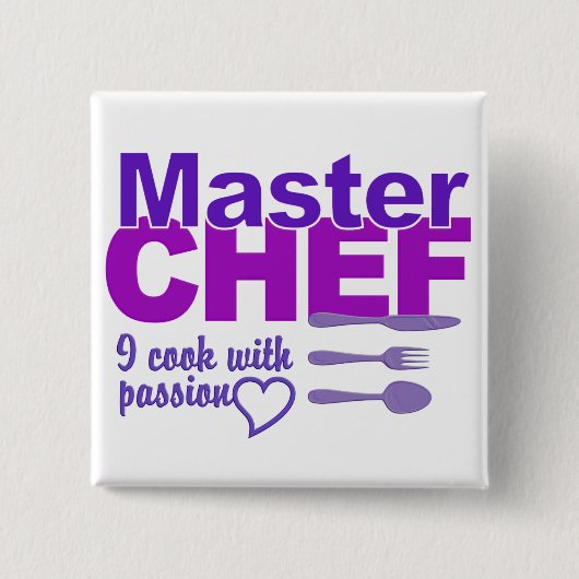 Master Chef-knop Vierkante Button 5,1 Cm (Voorkant)