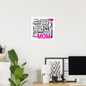 Master Chef Moeder - Multitasking Alles-In-Een Moe Poster (Thuiskantoor)