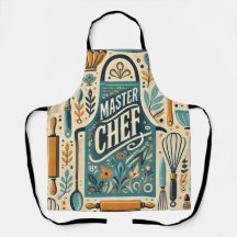 Master Chef Schort Ontwerp: Levendige Keuken Kunst