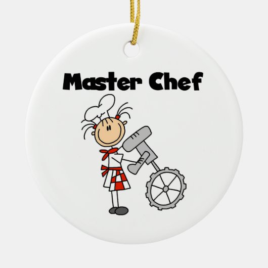 Master Chef - Vrouw Keramisch Ornament (Voorkant)