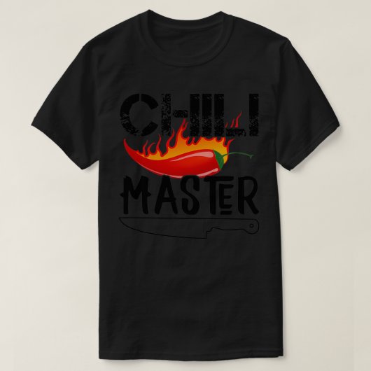 Master Chili Chef Cooking Kitchen Gift T-shirt (Design voorkant)