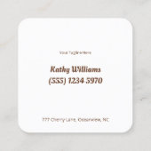 Master Chocolatier Vierkante Visitekaartje (Achterkant)