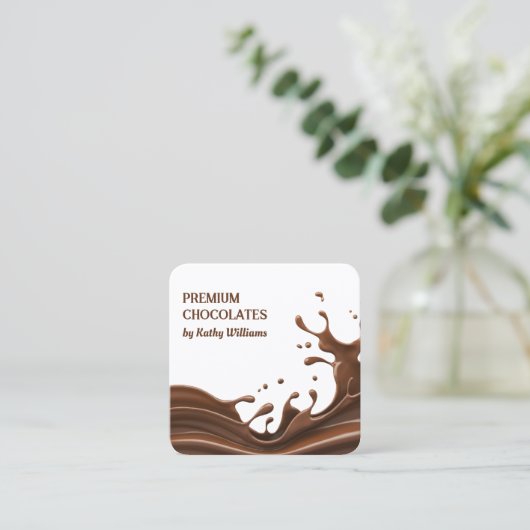 Master Chocolatier Vierkante Visitekaartje (Staand voorkant)
