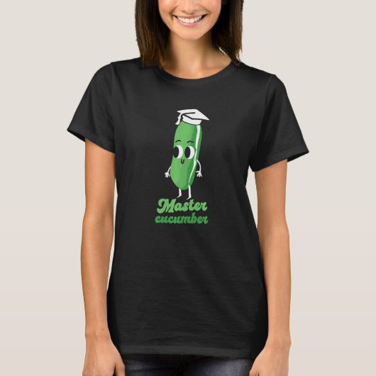 Master Cucumber Vegetarian Vegetable Veggies Vegan T-shirt (Voorkant)
