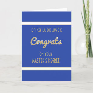 Master diploma! Afstudeer Congratulatiekaart Kaart