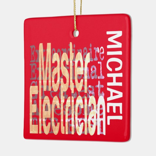 Master Electricia Extraordinaire CUSTOM Keramisch Ornament (Links)