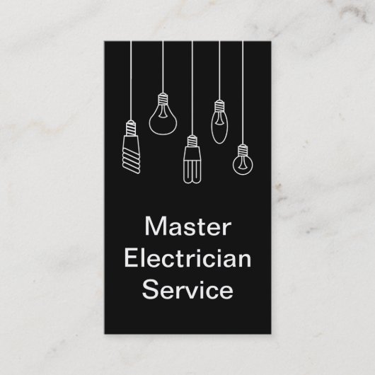 Master Electricia Modern Verticaal Visitekaartje (Voorkant)