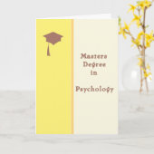 Master en Psychologie Carte de voeux (Fleur jaune)