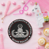 Master EOD Bomb Squad Papieren Bordje (Feest)