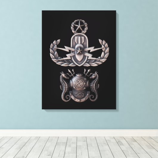 Master EOD Diver Canvas Afdruk (Insitu (Houten vloer))