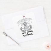 Master EOD en Memorial Vierkante Sticker (Envelop)
