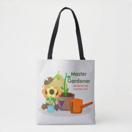 Master Gardener Print over de Canvas tas