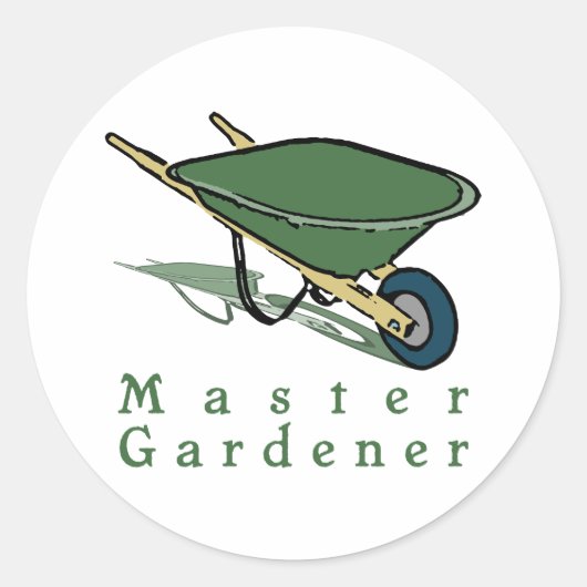 Master Gardener Ronde Sticker (Voorkant)