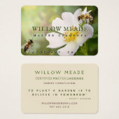 MASTER GARDENER Rose sauvage et carte de profil d' (Devant & derrière)
