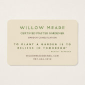 MASTER GARDENER Rose sauvage et carte de profil d' (Dos)