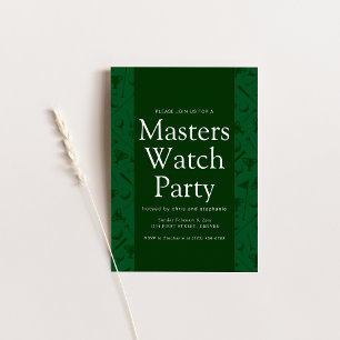 Master Golf Watch Party Uitnodigen Kaart