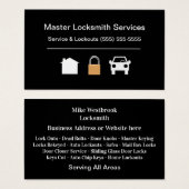 Master Locksmith Cartes de visite professionnels (Devant & derrière)