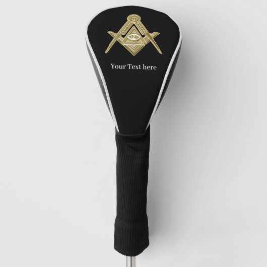 Master Mason Lodge Vrijmetselarij vrijmetselaar Golfheadcover (Voorkant)