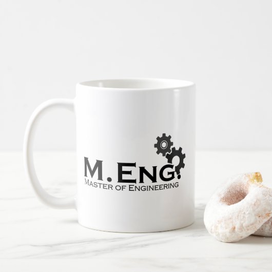 Master of Engineering mit Zahnrad Koffiemok (Met donut)