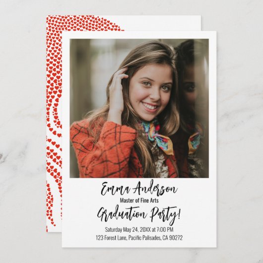 Master of Fine Arts Afstudeerfeest Aankondiging (Voorkant / Achterkant)