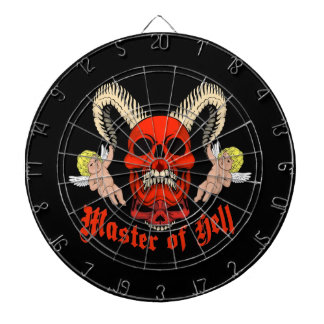 Master of Hell Gothic Skull and Cherubs Design Dartbord