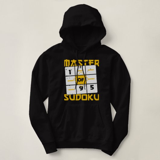 Master of Sudoku Sudoku Champion Wiskunde spel Jok Hoodie (Design voorkant)
