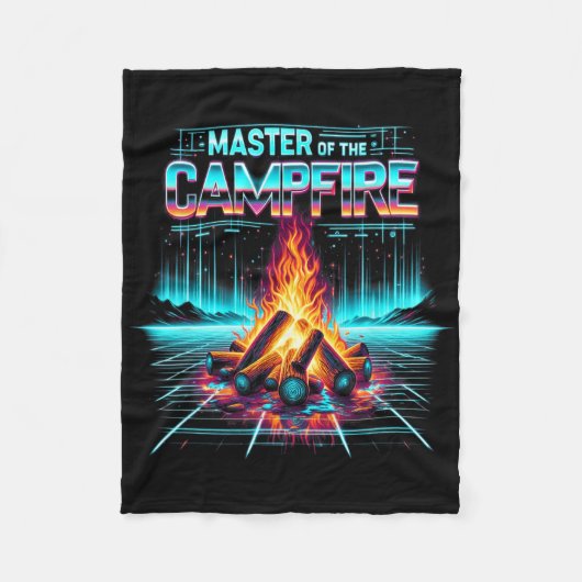 Master Of The Campfire Dad Men Camping Enthusiast  Fleece Deken (Voorkant)