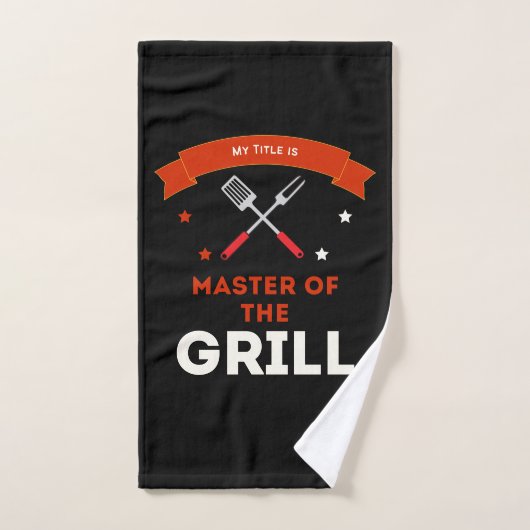 Master of the Grill witziger Spruch zum BBQ Handdoek (Handdoek)