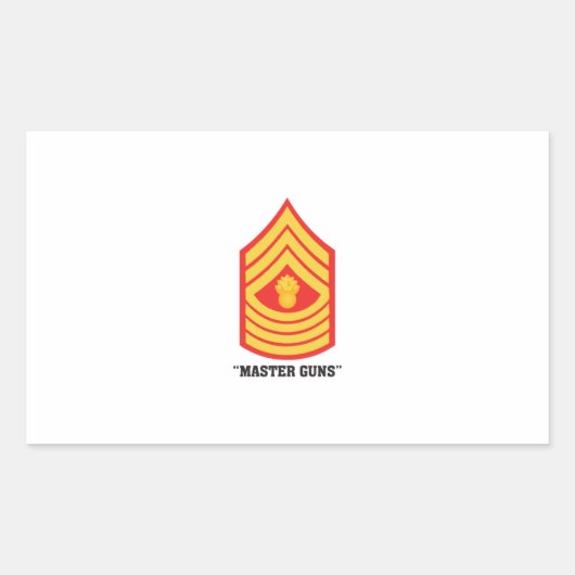 Master Pistolen Rechthoekige Sticker (Voorkant)