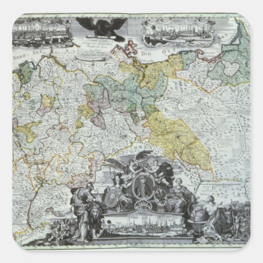 Master Sheet of the Prussian Sovereign Vierkante Sticker (Voorkant)