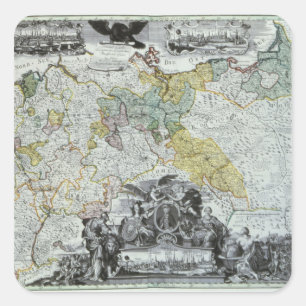 Master Sheet of the Prussian Sovereign Vierkante Sticker