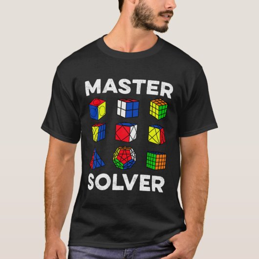 Master Solver  Speedcubing Speedsolving Cuber T-shirt (Voorkant)