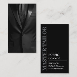 Master Tailor Classic Black Tuxedo Boutique Visitekaartje