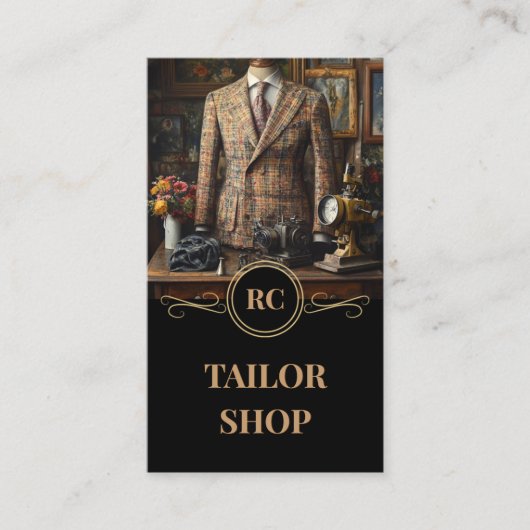 Master Tailor Classic & Retro Suits Boutique Visitekaartje (Voorkant)