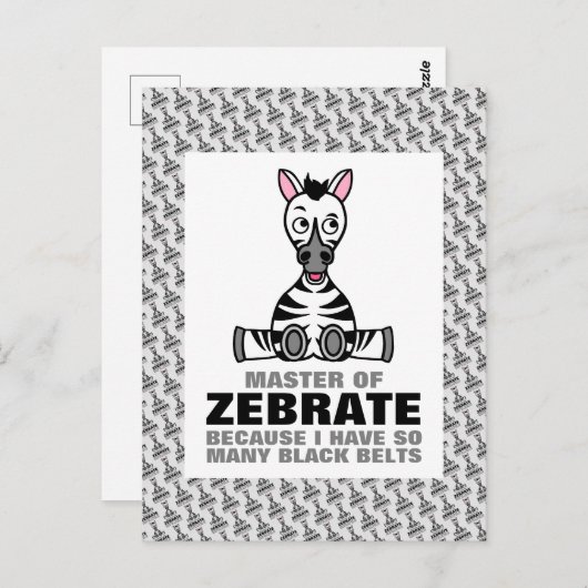 Master van Zebraat, Zebra Briefkaart (Voorkant / Achterkant)