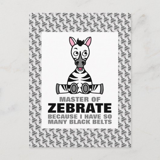 Master van Zebraat, Zebra Briefkaart (Voorkant)
