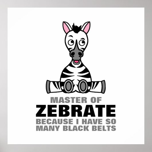 Master van Zebraat, Zebra Poster (Voorkant)