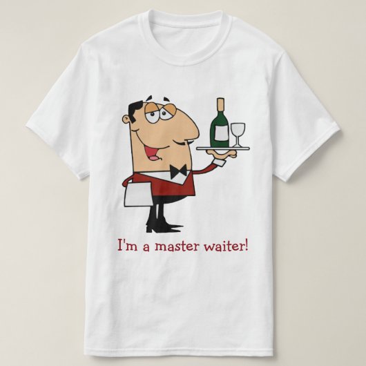Master Waiter T-shirt (Design voorkant)