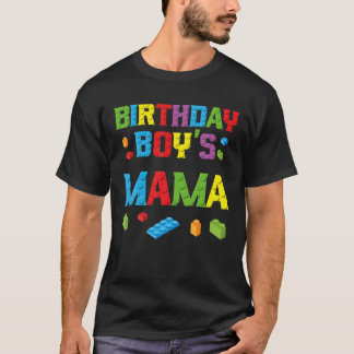 Masterbouwer Birthday Boy's Mama Building Bricks T-shirt