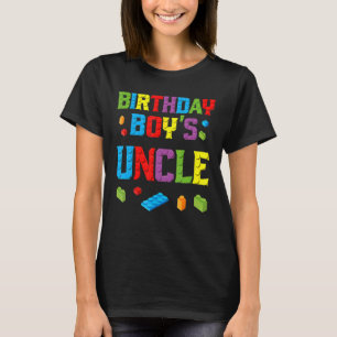 Masterbouwer Birthday Boy's oom Building Brick T-shirt
